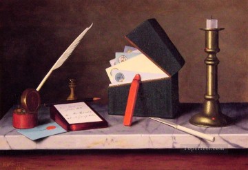 Classic Still Life Painting - Secretarys Table William Harnett still life